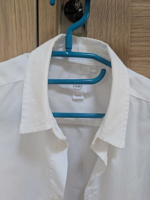 Koszula biała krótki rękaw dla chłopca roz 104