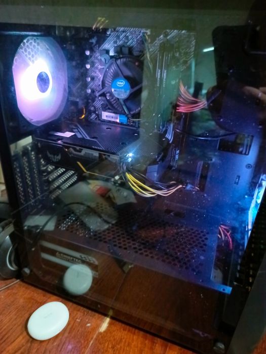 Игровой Пк i3 10100f Asus Tuf 1650 4gb ssd m2 128gb hdd1t oзу16gb 700w