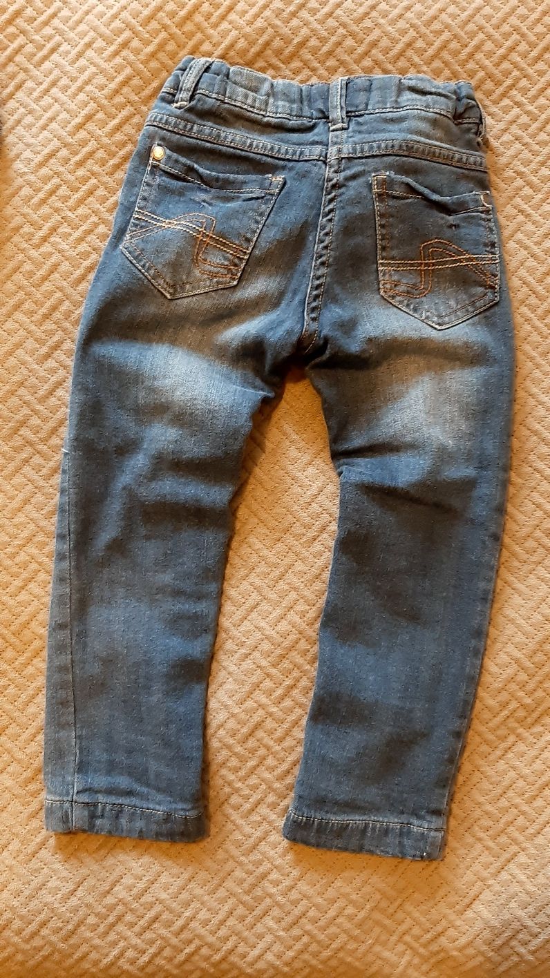 Ocieplane spodnie dżins jeans  na zime Impidimpi 104 cm