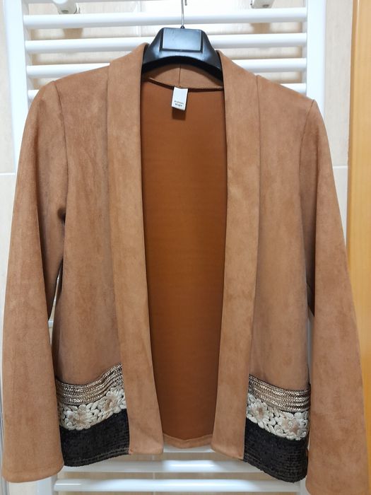 Casaco beje usado uma vez M/L