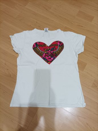 Koszulka, t-shirt, serce , rozm 164