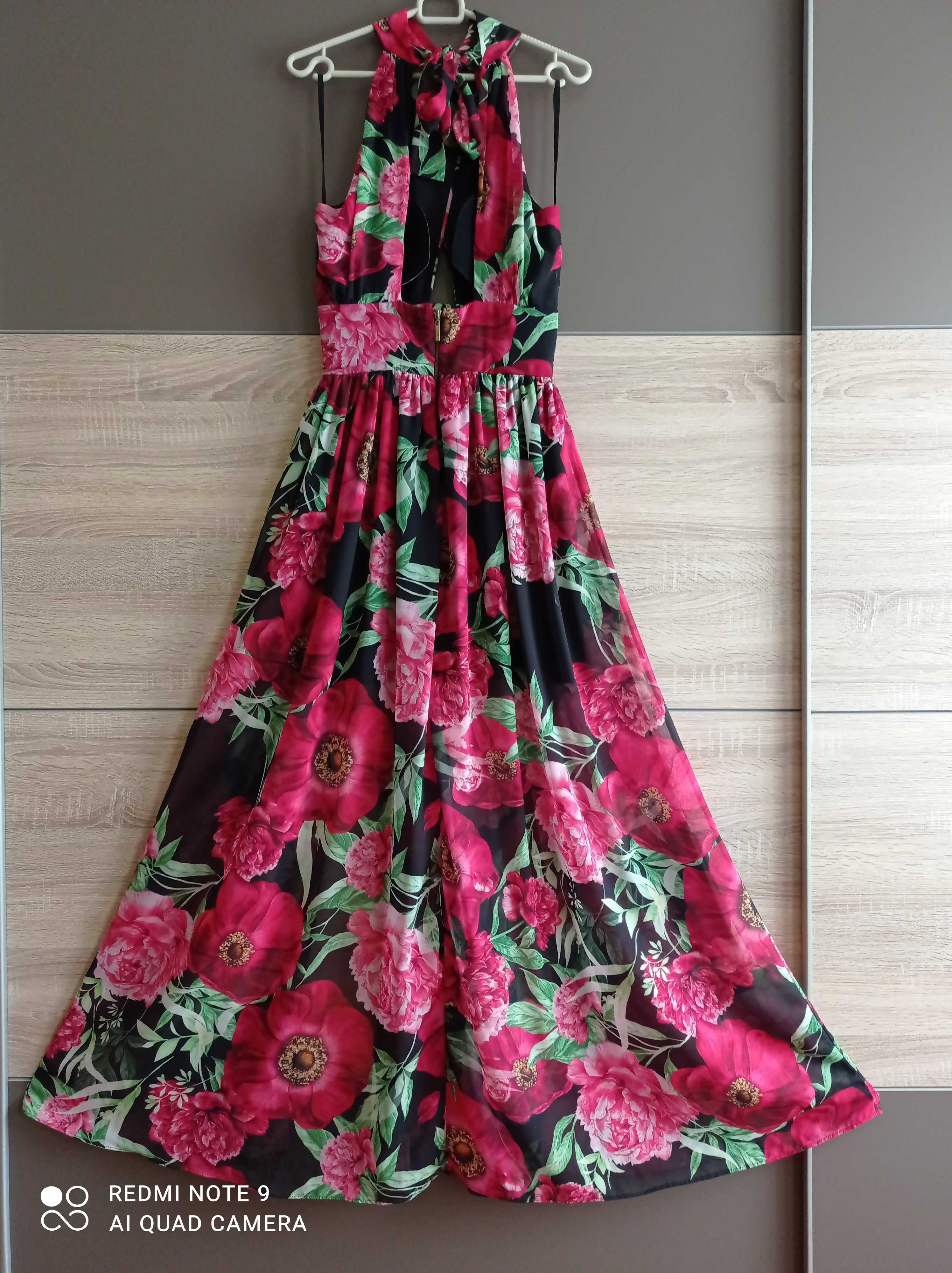 Sukienka maxi w kwiaty s.Moriss XS NOWA