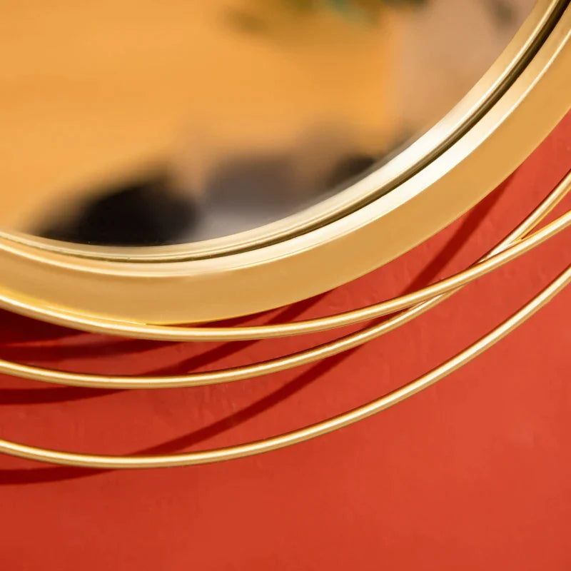 Conjunto de 4 Espelhos de Parede Belle com efeito 3D Dourado