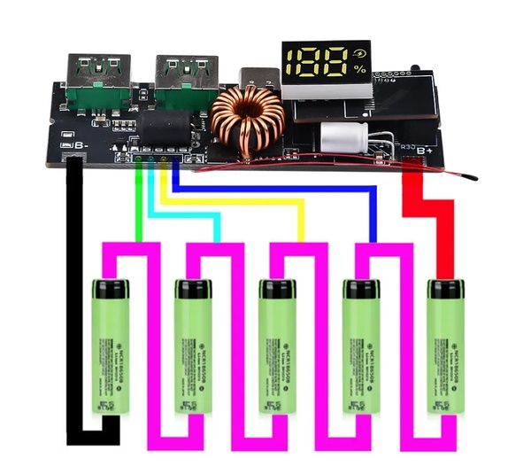 Корпус під плату 65 ват  .Корпус для модуль power bank 100watt 21700