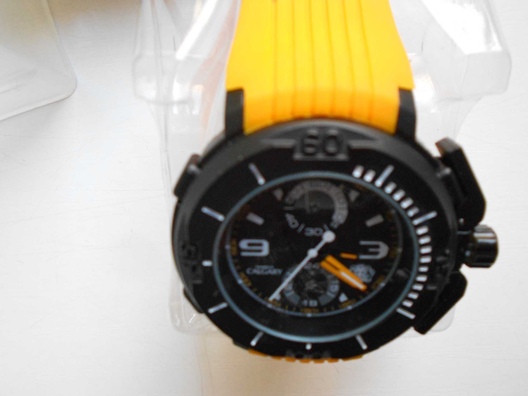 Calgary nowy sportowy zegarek silikonowy pasek męski