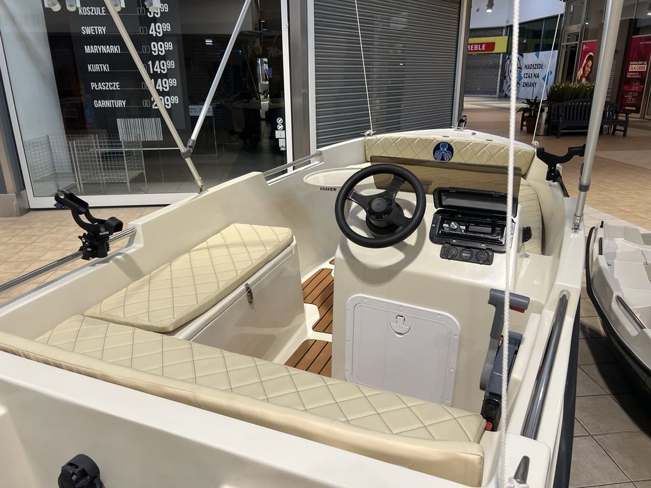 NOWA łódź łódka KRAKEN 380 OPEN z kierownicą SILNIK 12KM Rekreacyjna