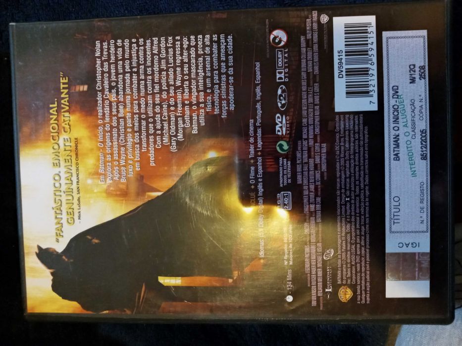 2 dvds batman o enicio e x-man