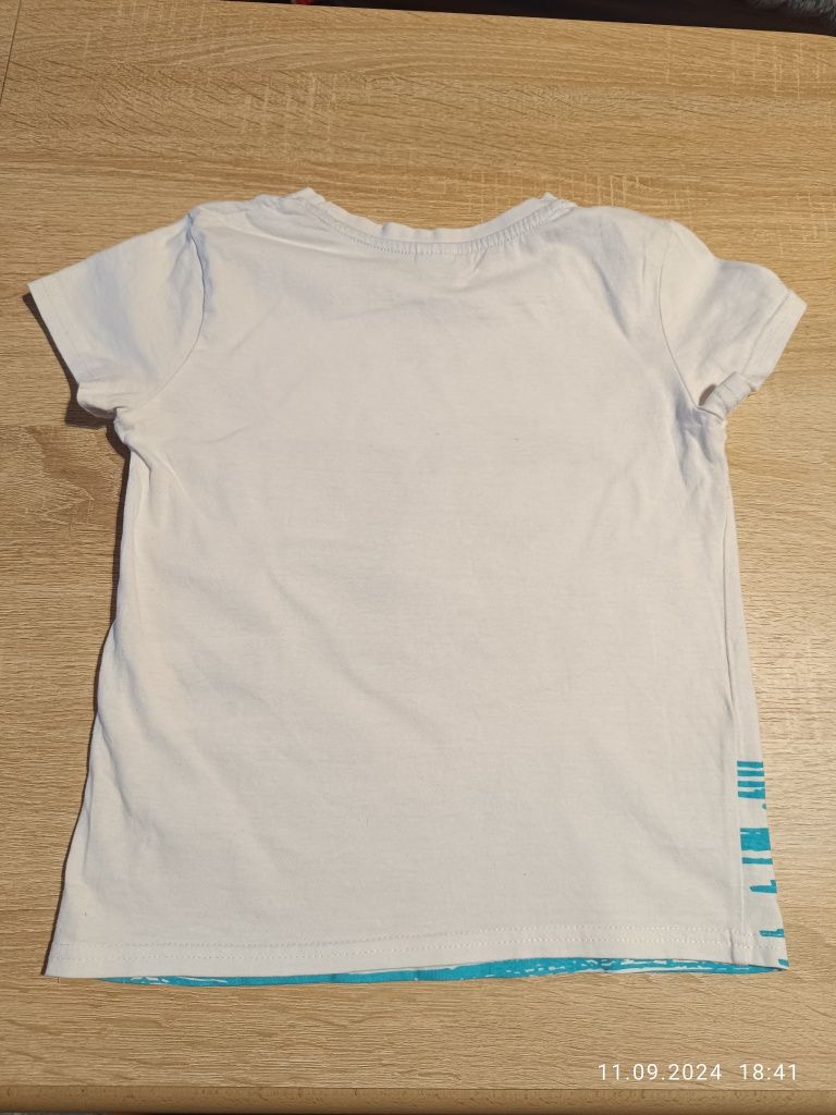 T-shirt chłopięcy z krótkim rękawem i kolorowym nadrukiem