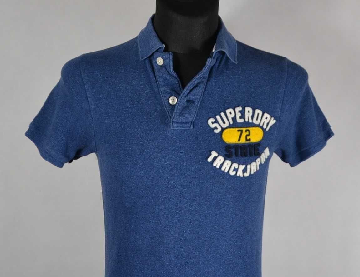 SUPERDRY The Applique Polo Koszulka Męska S Oryginalna Bawełna