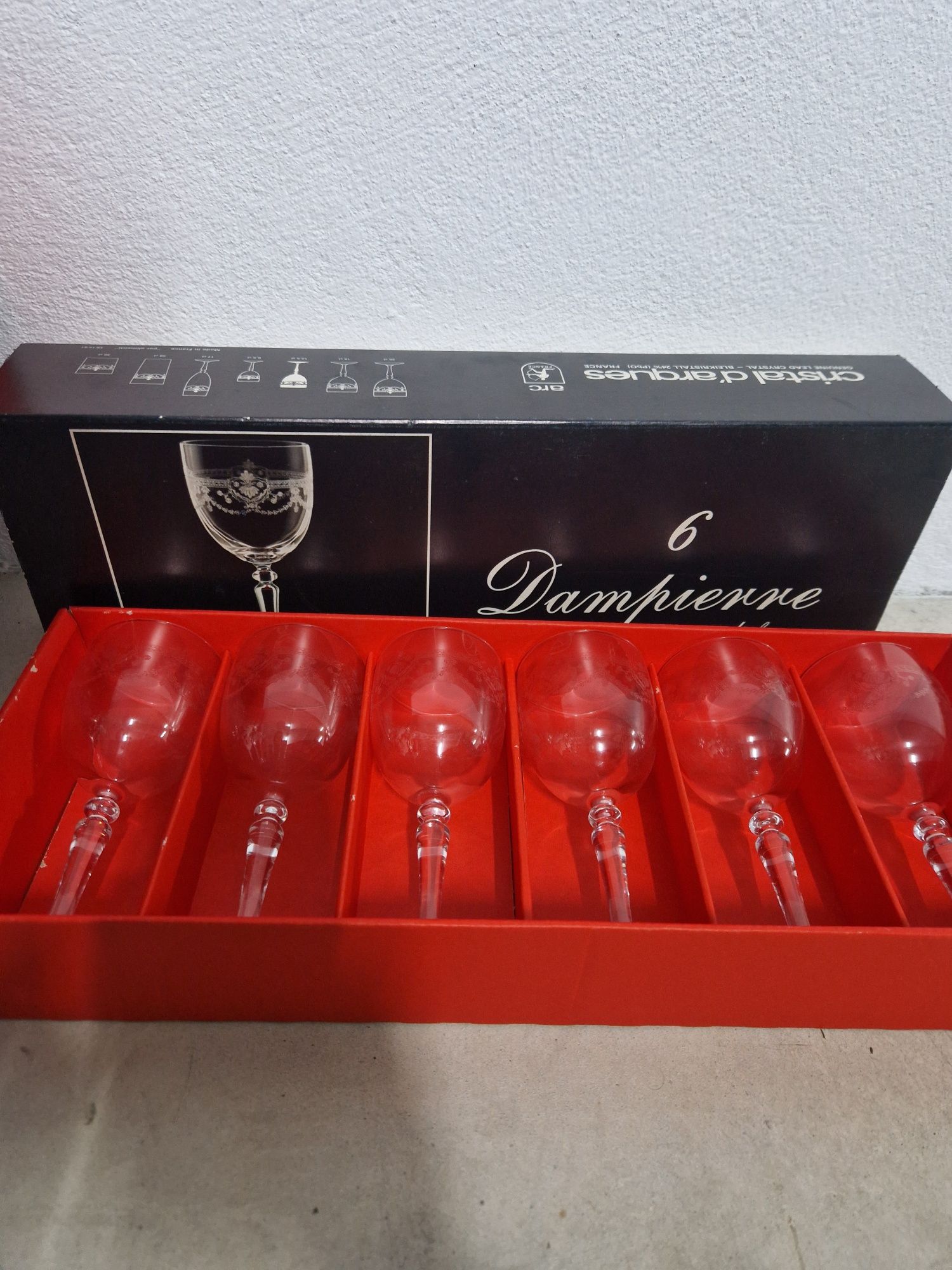 Conjunto Copos Cristal D'arques Dampierre