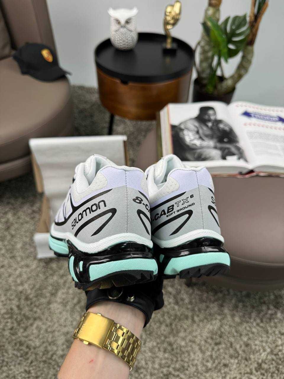 ЖІночі кросівки саломон Salomon XT-6 White Black Mint [37-41]