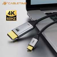 3 метра Кабель Cabletime 4K/60Hz USB Type-C to DisplayPort DP v1.2