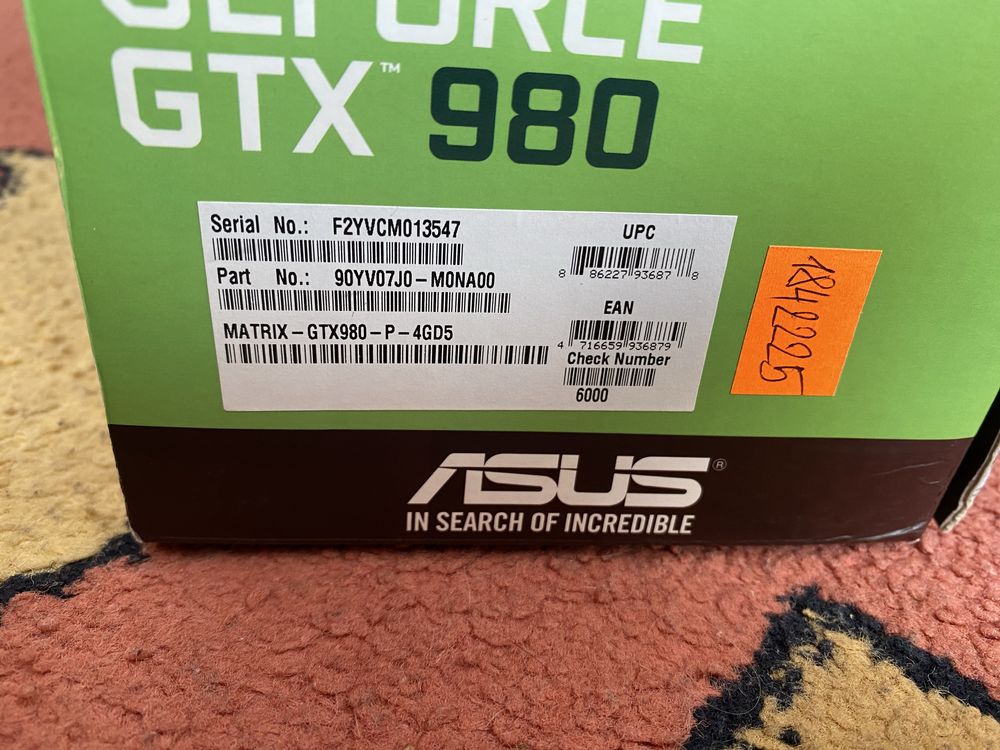 Asus MATRIX GTX 980 4GB DDR5 256bit