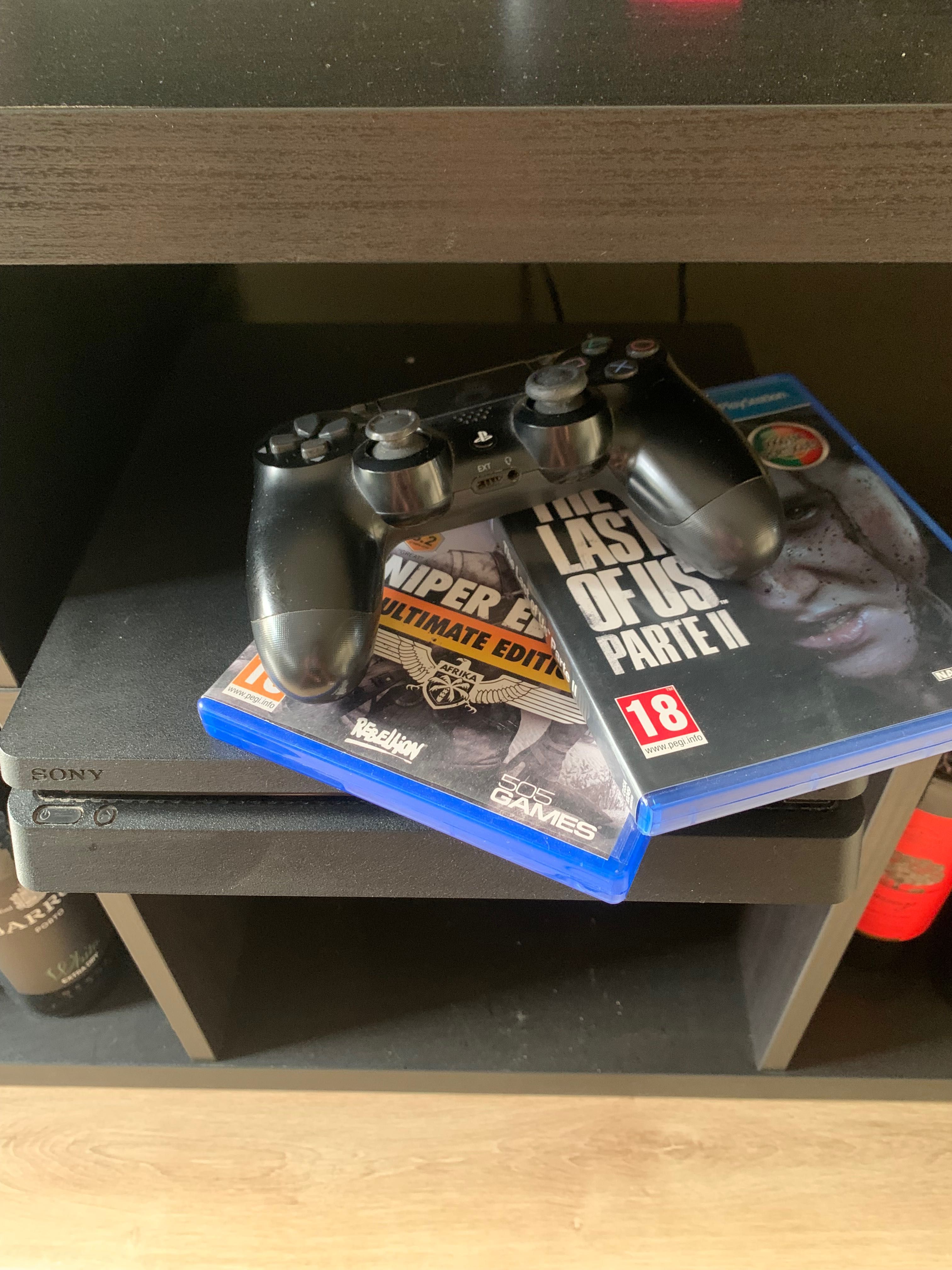 Ps4 slim 1 comando 2 jogos