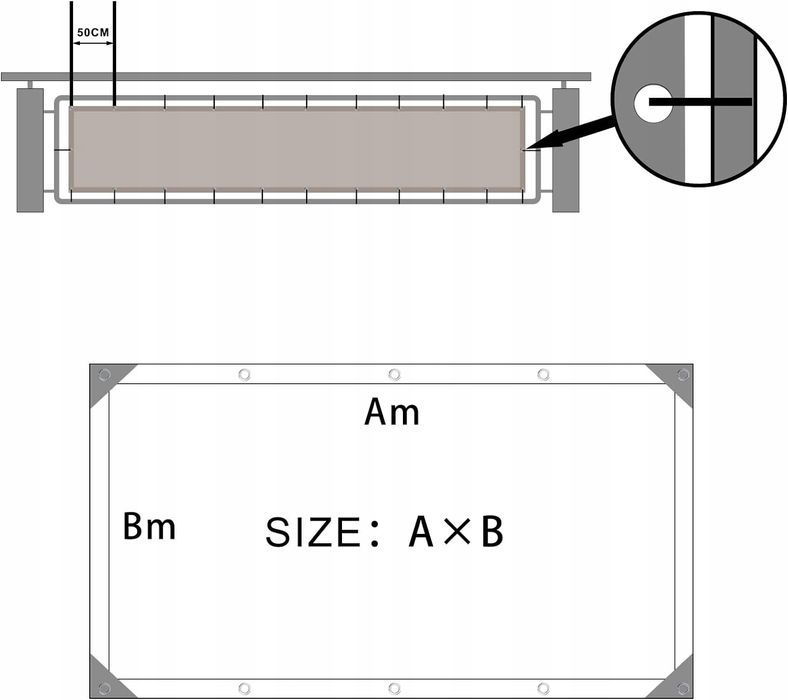 Love Story Osłona Balkonowa, Ekran Prywatności 1,20x5m