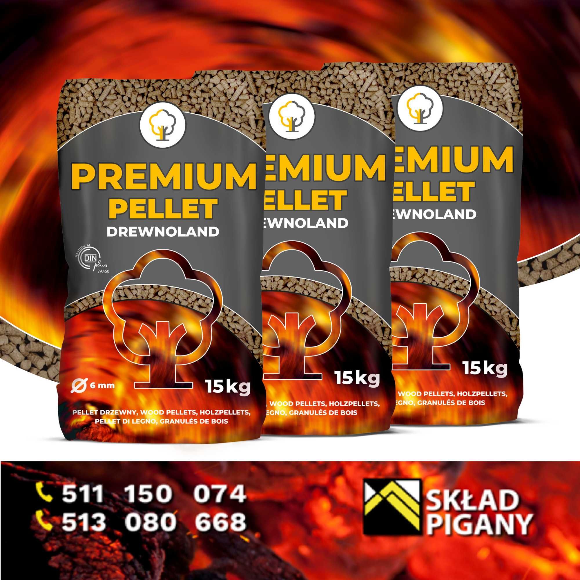 Opał, Pellet Premium iglasty 6 mm, certyfikat DIN PLUS A1, Wylewa