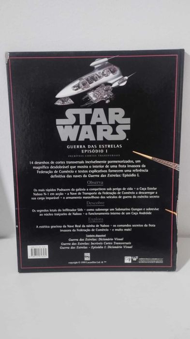 Livro Star Wars: Guerra das Estrelas Episódio 1 (Lucas Books 1999)