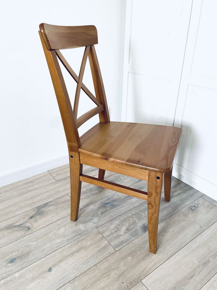 Krzesło Ikea Ingolf drewniane bejca
