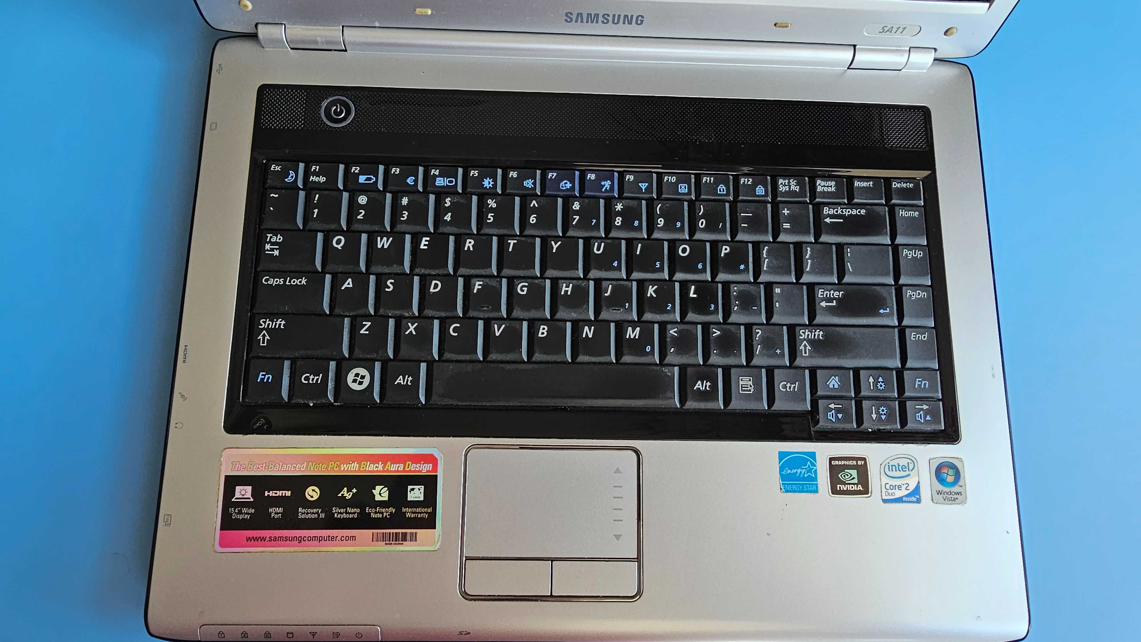 Samsung NP-SA11 Intel Core 2 Duo P7350, RAM 4 Gb, Nvdia 9200M, 256 GB.