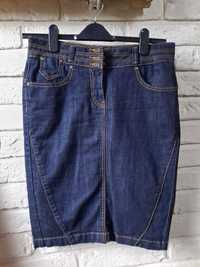 spódniczka jeansowa spódnica ołówek midi m/l 40