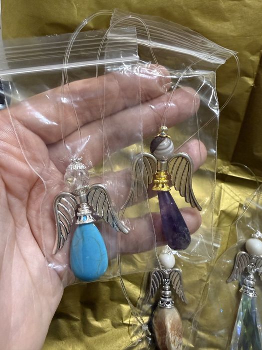 Ангел-Оберіг із Бірюзи та Гірського Кришталю