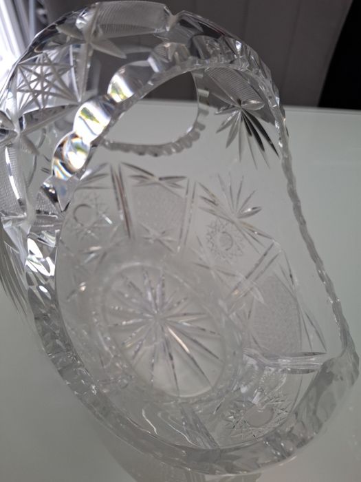 Koszyk z kryształu PRL