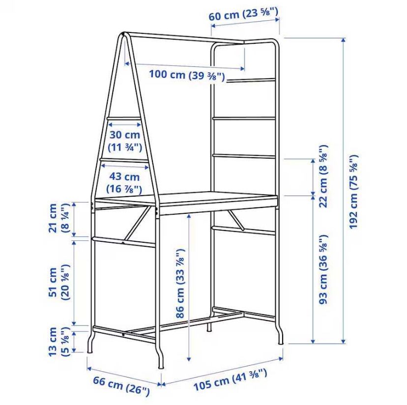Biurko stół HAVERUD IKEA loft industrial