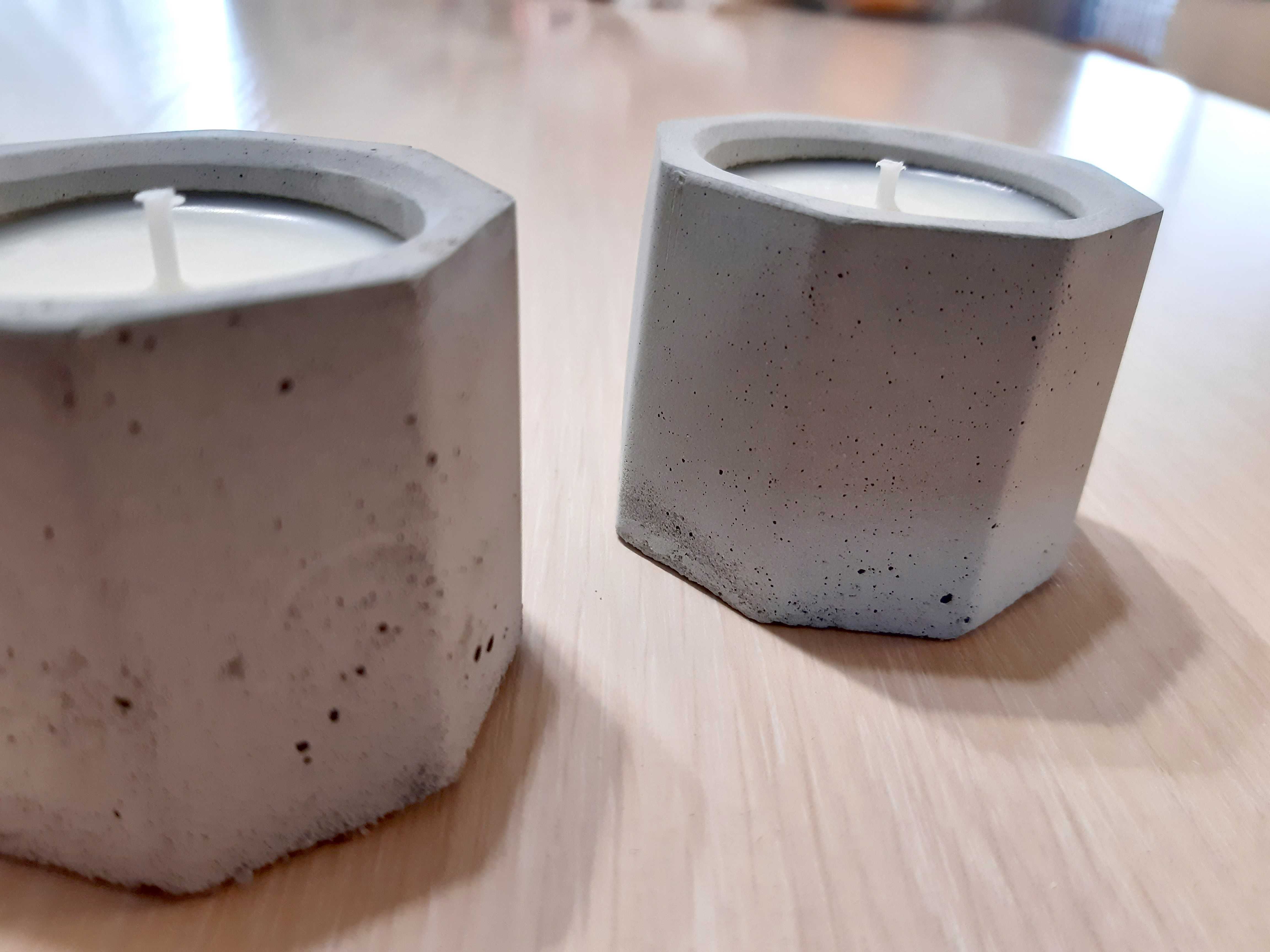 Ароматична свічка в бетонному горщичку