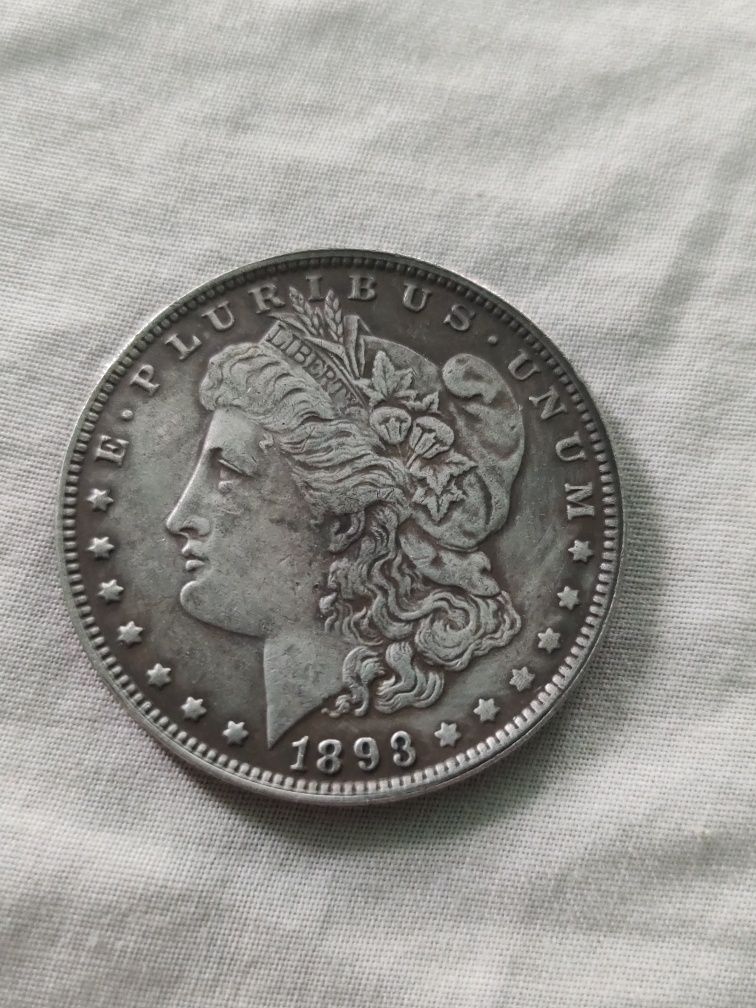 Монета 1 доллар. one dollar. Техника Hobo nickel. Коллекционная