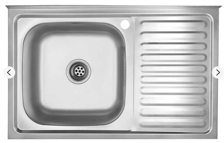 Кухонна мийка KRONER (KRP) Satin-5080L (0.8 мм)