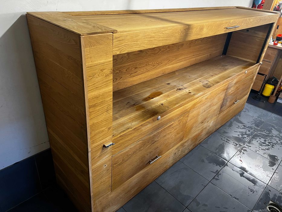 Sprzedam szafkę pod akwarium / terrarium – dąb + metalowy stelaż