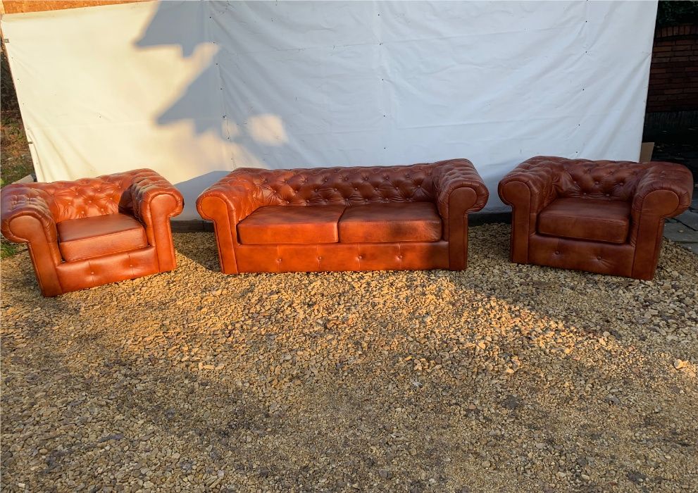 Sofa Chesterfield 3 osobowa Funkcja spania