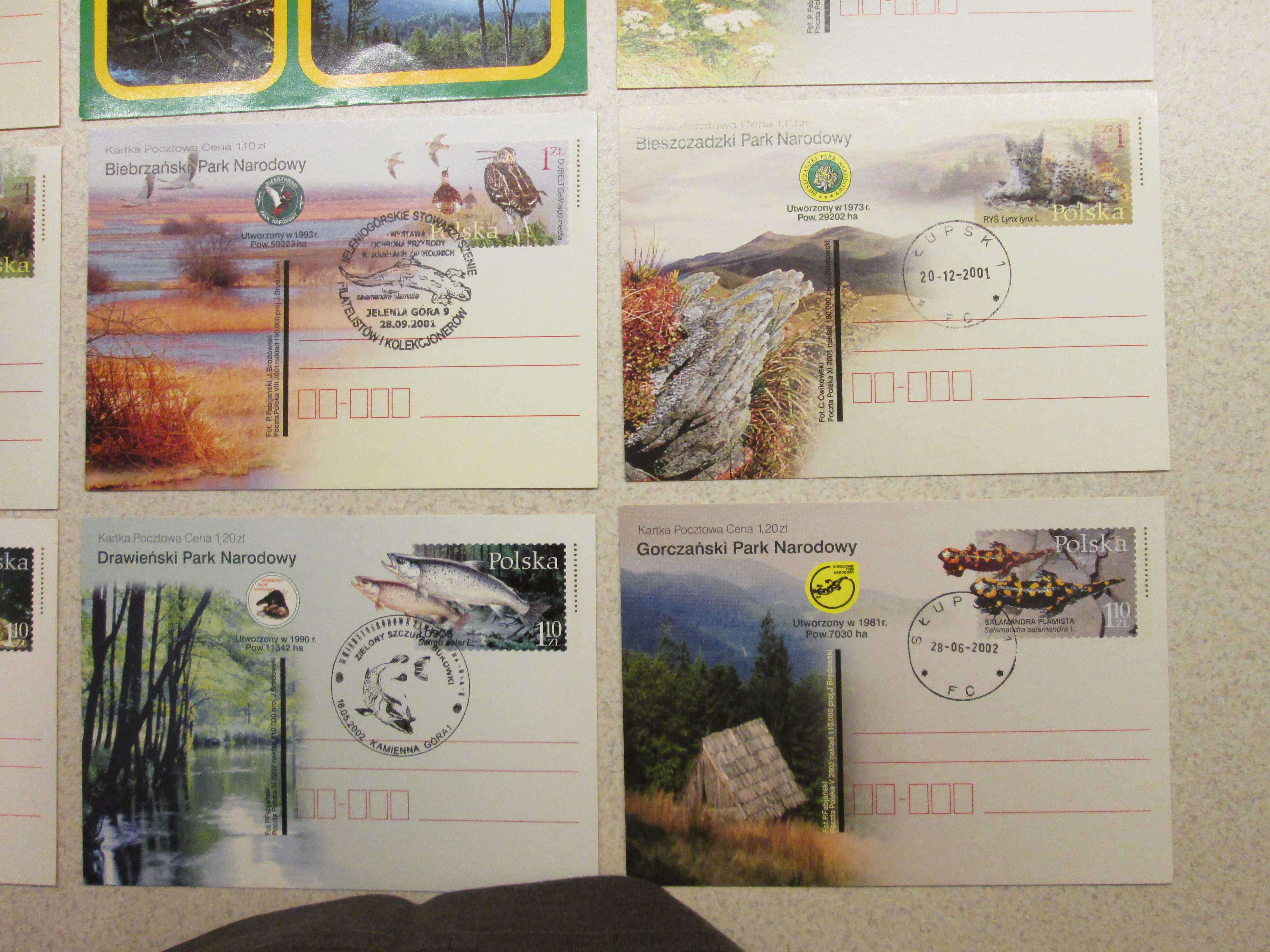 Kartki pocztowe Parki Narodowe - 26 sztuk