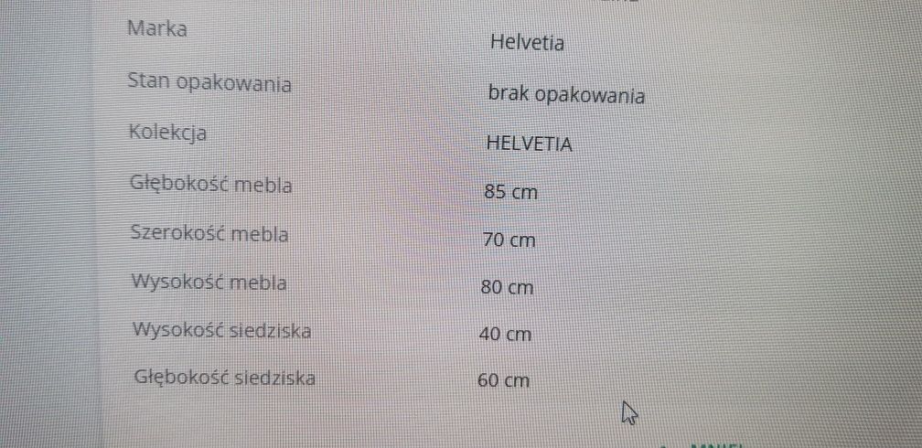 Fotele pokojowe Helvetia Furniture, wypoczynek komplet jak nowy