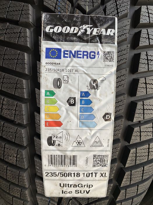 (8шт) нові 235/50R18 Goodyear ULTRAGRIP ICE SUV G1 FP (101T XL) зимові