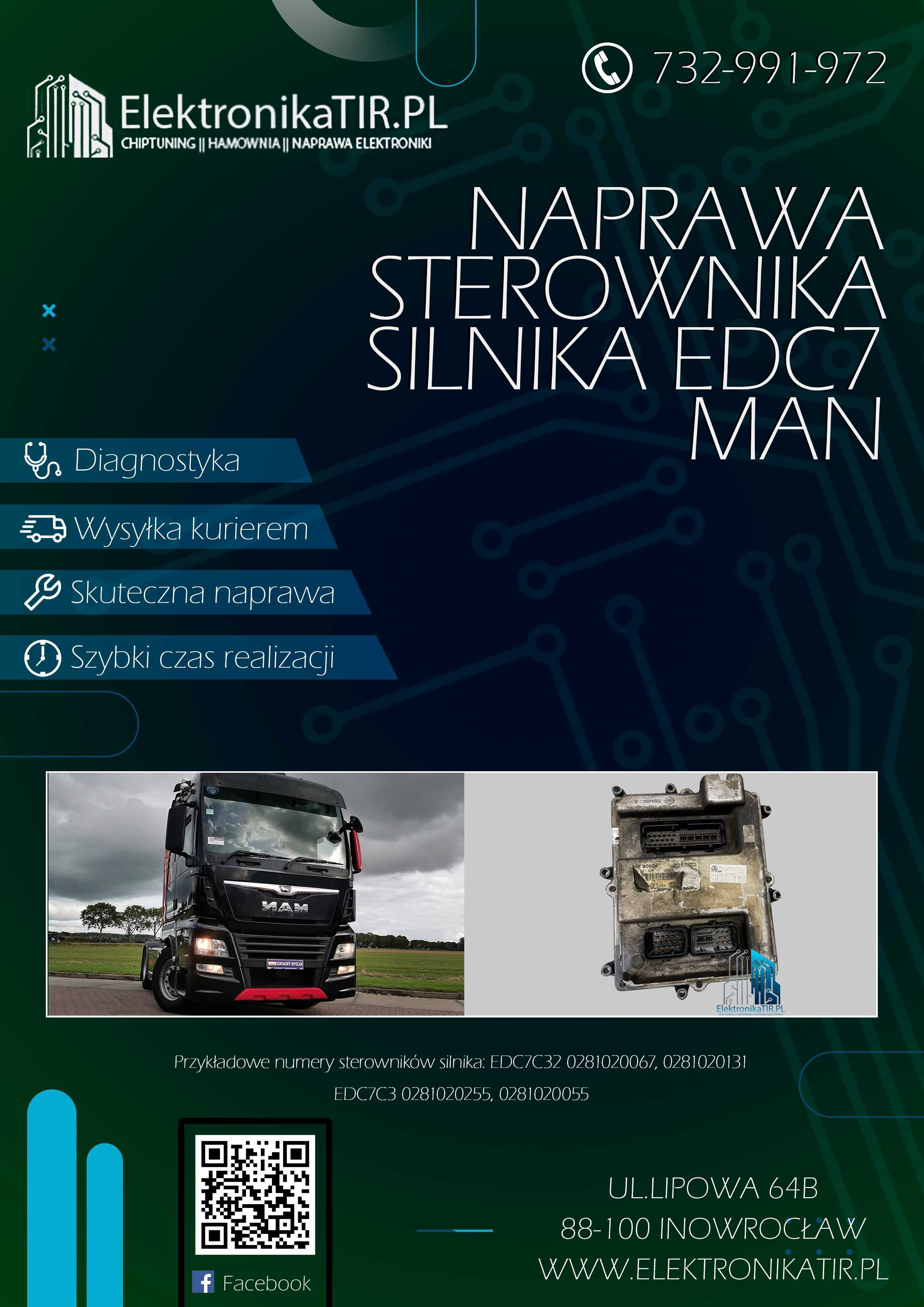 Sterownik moduł silnika BOSCH EDC 255 MAN TGA, TGL, TGM Euro 4, 5.