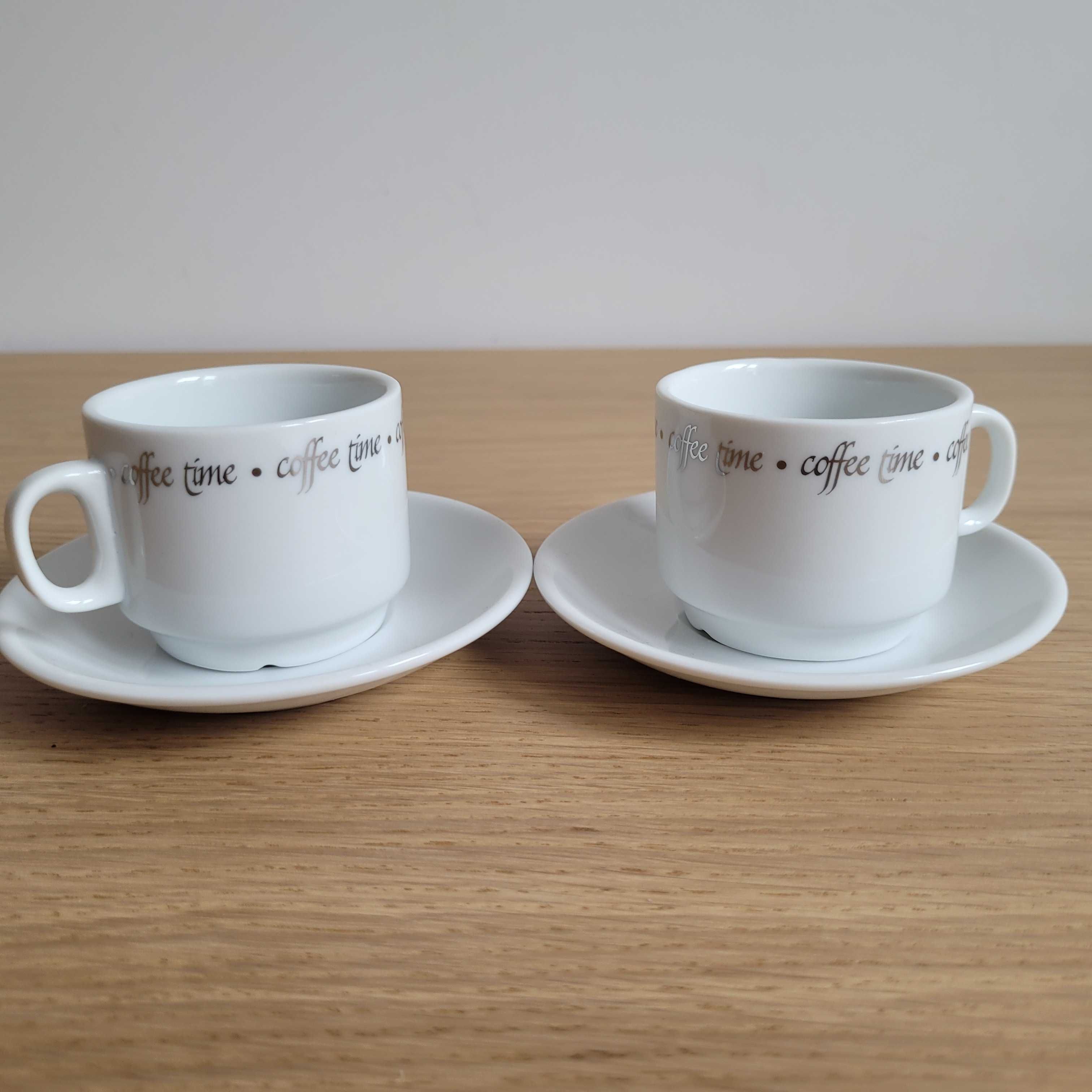 Komplet 2 szt. filiżanki ze spodkami do espresso, mokki