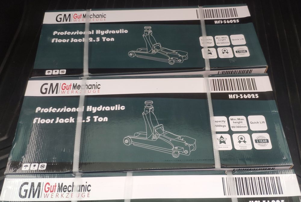 Домкрат підкатний гідравлічний ЖАБА 2.5T H-80/360MM HFJ36025 Німеччина