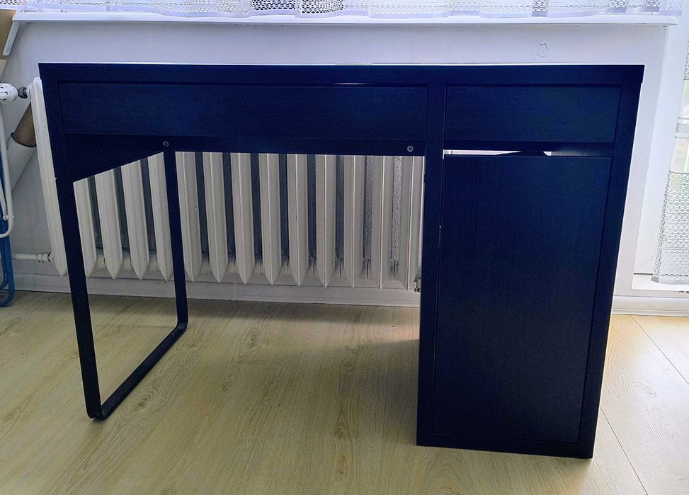Micke Ikea - biurko z szafką 105x75x50 - czarnobrązowe