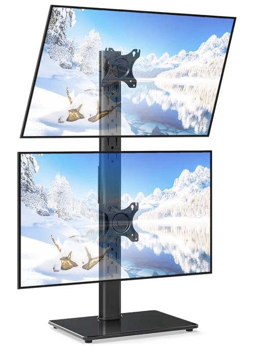 Suporte vertical duplo monitor para ecrãs de 13 a 38 polegadas