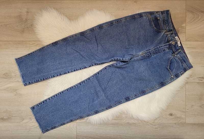 Niebieskie spodnie dżinsowe / dżinsy jeansy mom jeans, Pull&Bear, 38 M