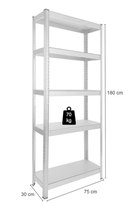 Arebos Regał wtykowy  metalowy 350 kg do garażu do piwnicy