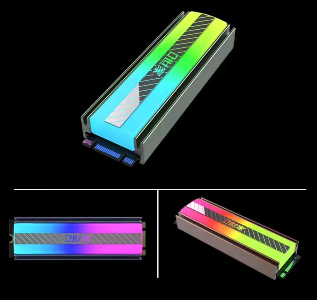 Радіатор TAUSER 2280 SSD M2 з 2 термотрубками та підсвічуванням ARGB