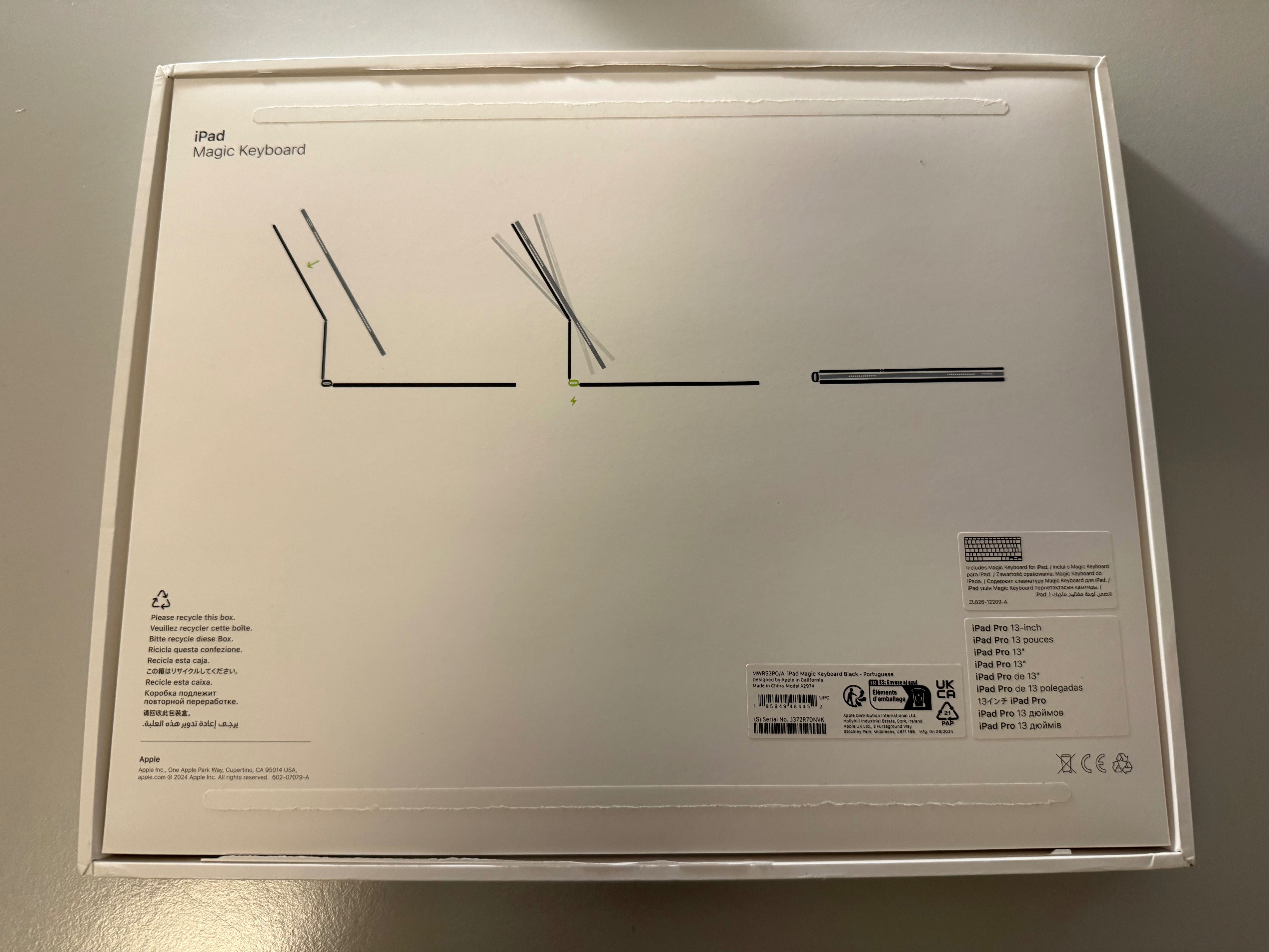 Apple Magic Keyboard para iPad Pro 13 m4 (estado novo)