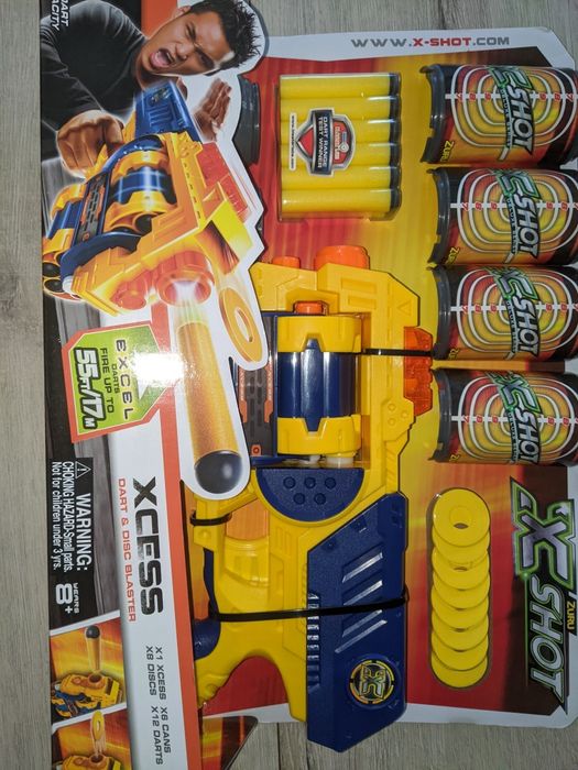 Pistolet na strzałki dyski nowy x-shot