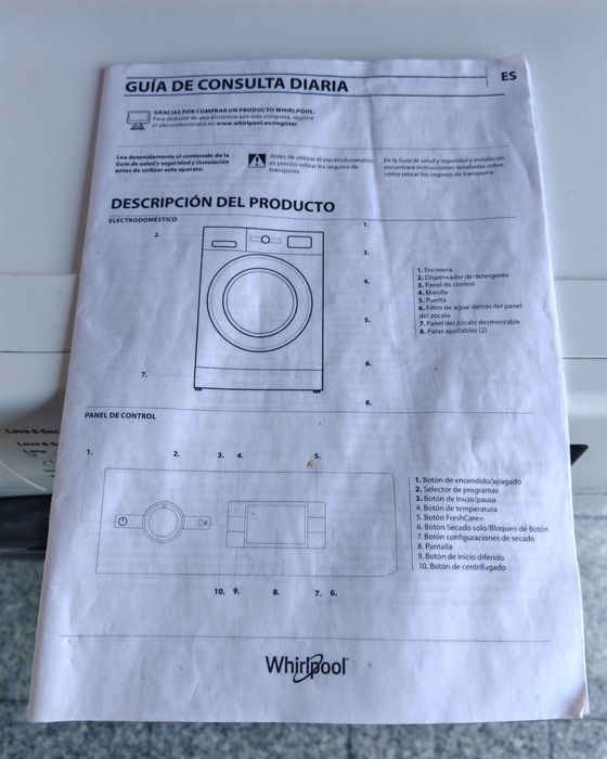 Maquina de lavar e secar roupa 8 + 6 Kg Whirlpool - como nova c garant