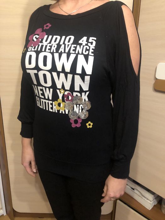 Czarna bluzka tunika unisex