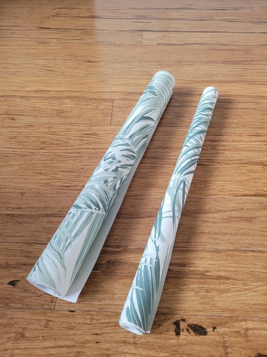 Tapeta Palmy Zanzibar zielona winylowa na flizelinie