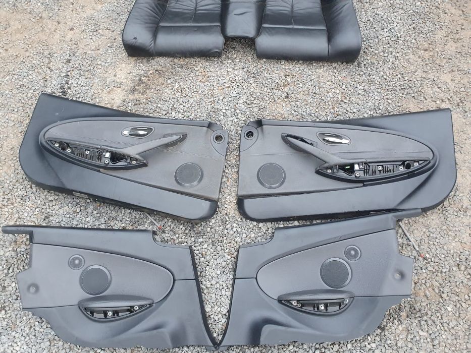 Fotele wnętrze czarne skóry BMW E92