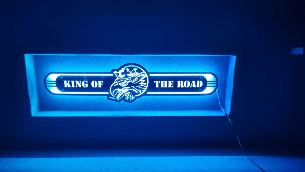 SCANIA Orzeł  Lustro LED  na tylną ścianę, nad łóżko S01-Multikolor